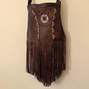Free People Authentic Leather Fray Bag